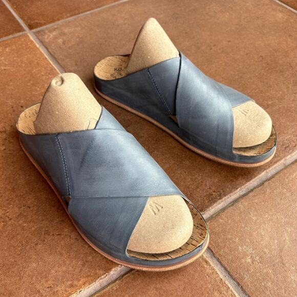 Kork-Ease Steel Blue Tutsi Cross-Band Slides Minimalist Classic Comfort size 11 - Picture 10 of 15